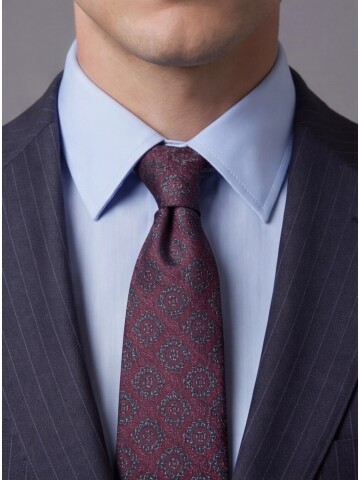 Lacivert Yünlü Mono Yaka Regular Fit 2 Düğme Takım Elbise