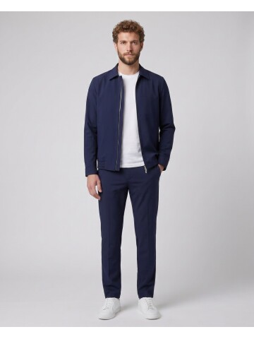 Mavi Gömlek Yaka Fermuarlı Spor Takım Elbise