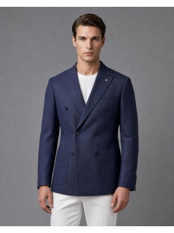 Blue Double Breasted Blazer