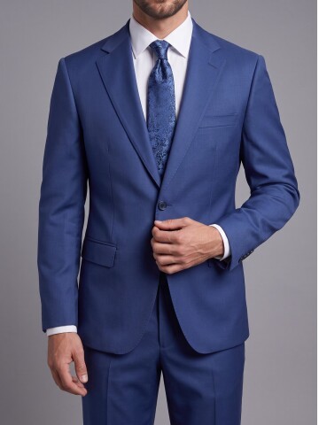 Mavi Mono Yaka Comfort Fit Takım Elbise