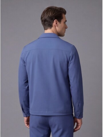 Mavi Safari Cep Comfort Fit Fermuarlı Spor Takım