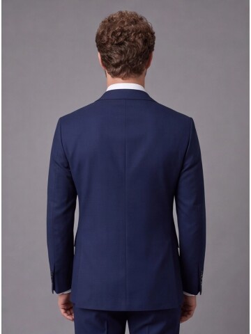 Blue Slim Fit Notch Lapel 2-Button Suit