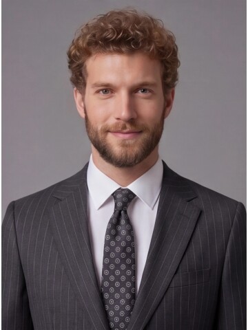 Siyah Çizgili Yünlü Mono Yaka Comfort Fit Takım Elbise