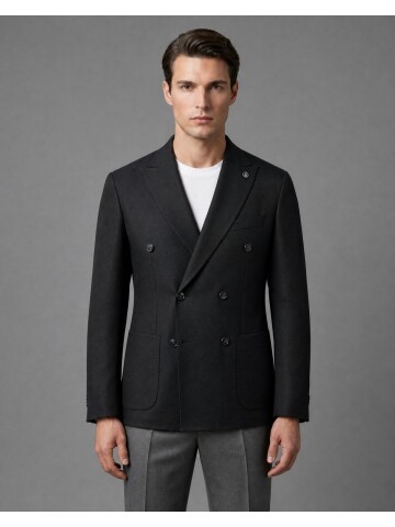 Black Double Breasted Blazer