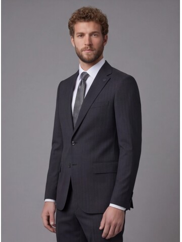 Black Notch Lapel Comfort Fit Suit