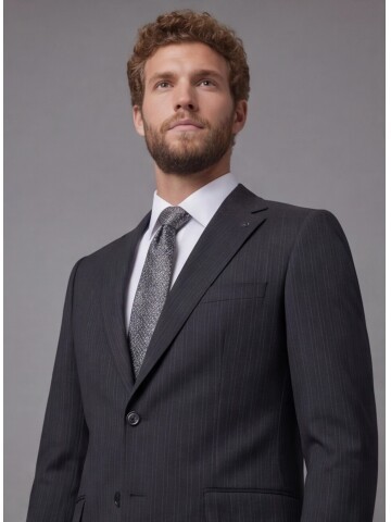 Black Notch Lapel Comfort Fit Suit