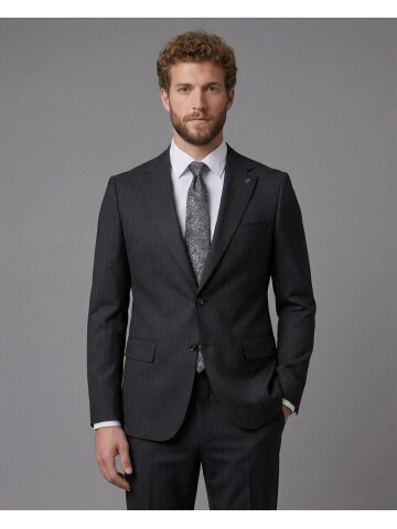 Black Notch Lapel Comfort Fit Suit