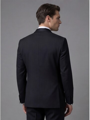 Black Shawl Lapel Double-Breasted Tuxedo