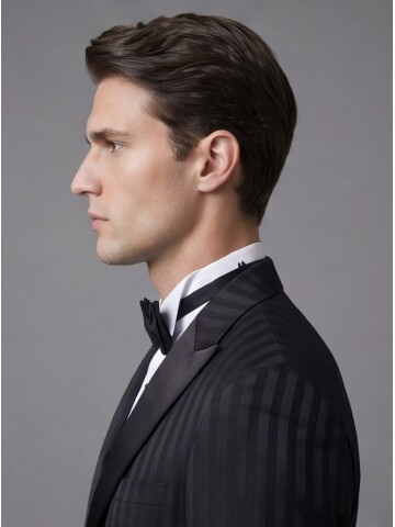 Black Peak Lapel One-Button Slim Fit Tuxedo