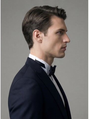 Black Peak Lapel Three-Piece Tuxedo