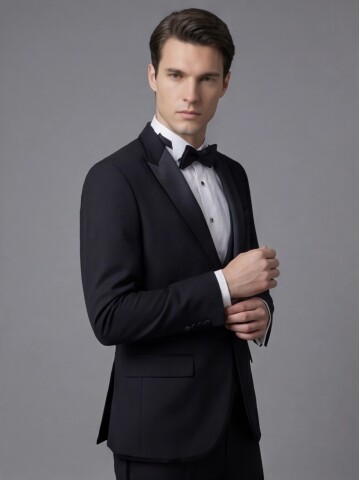 Black Three-Piece Tuxedo