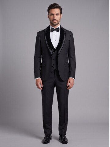 Suit Sartoria Black Tuxedo