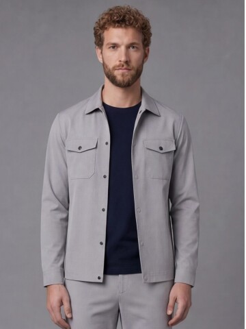 Stone Shirt Collar Sport Suit