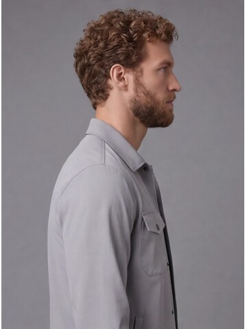 Stone Shirt Collar Sport Suit