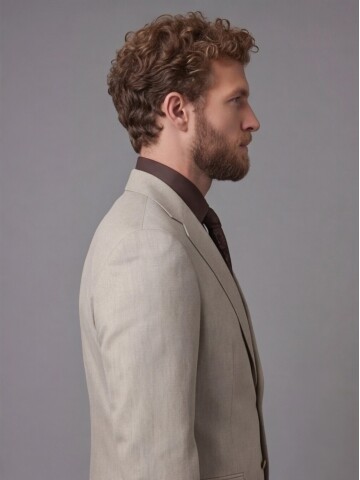 Stone Beige Notch Lapel Comfort Fit Suit