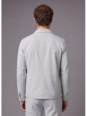 Taş Rengi Spor Gömlek Yaka Comfort Fit Takım