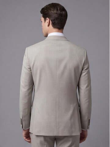 Taş Sivri Yaka İki Düğmeli Slim Fit Takım Elbise