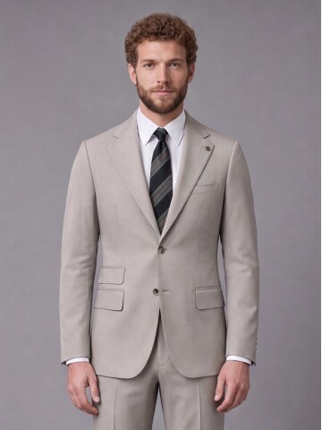 Stone Slim Fit Shawl Collar 2-Button Suit