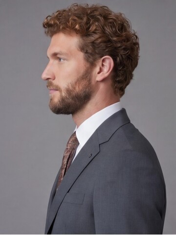 Yeşil Mono Yaka Slim Fit 2 Düğme Takım Elbise