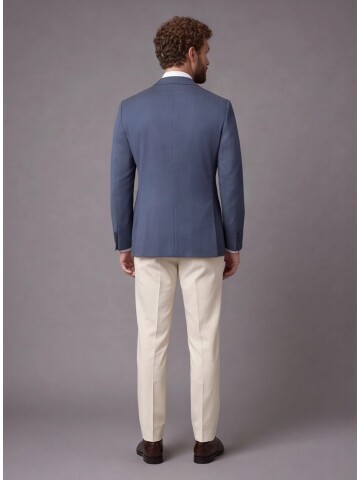 Yeşil Sivri Yaka Slim Fit Kombinli Erkek Takım Elbise